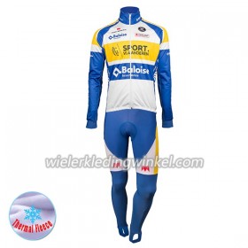 Set Fietsshirt Lange Mouw + Lange Koersbroek 2018 Sport Vlaanderen-Baloise N001 Winter Thermal Fleece